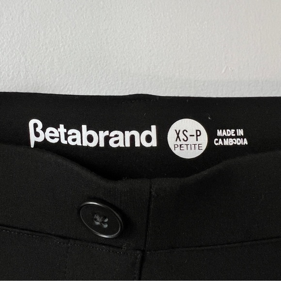 Betabrand Black Straight Leg Pull On Yoga Dress Pants Size XSP - Picture 9 of 13